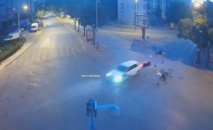 Konya'da ışık ihlali kazaya sebep oldu