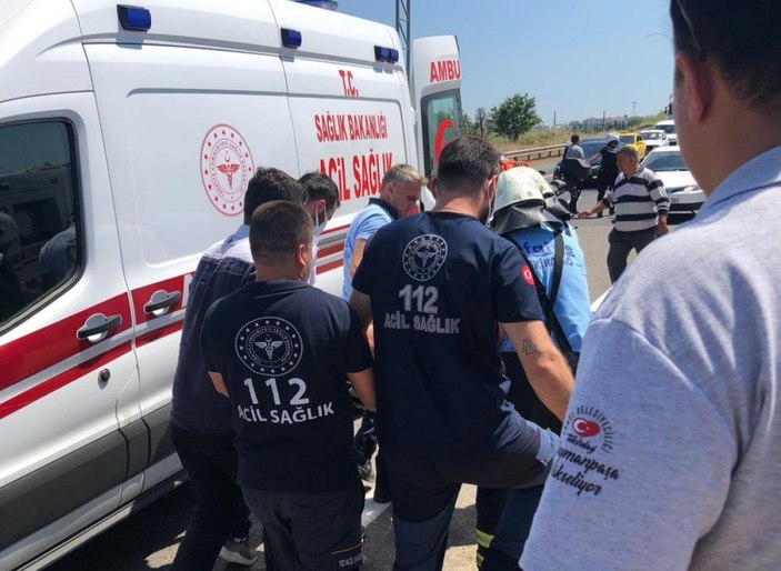Tekirdağ'da freni boşalan kamyon ortalığı birbirine kattı