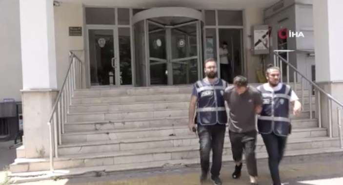 Kayseri'de polise bazanın içinde yakalanan suçlu