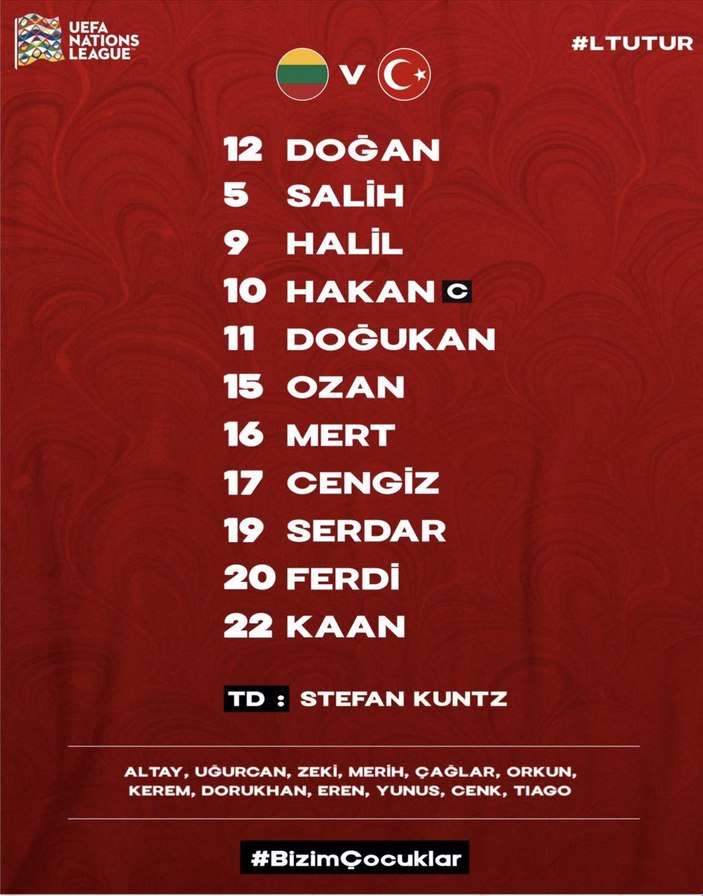 A Milli Takımımızın, 11'i belli oldu