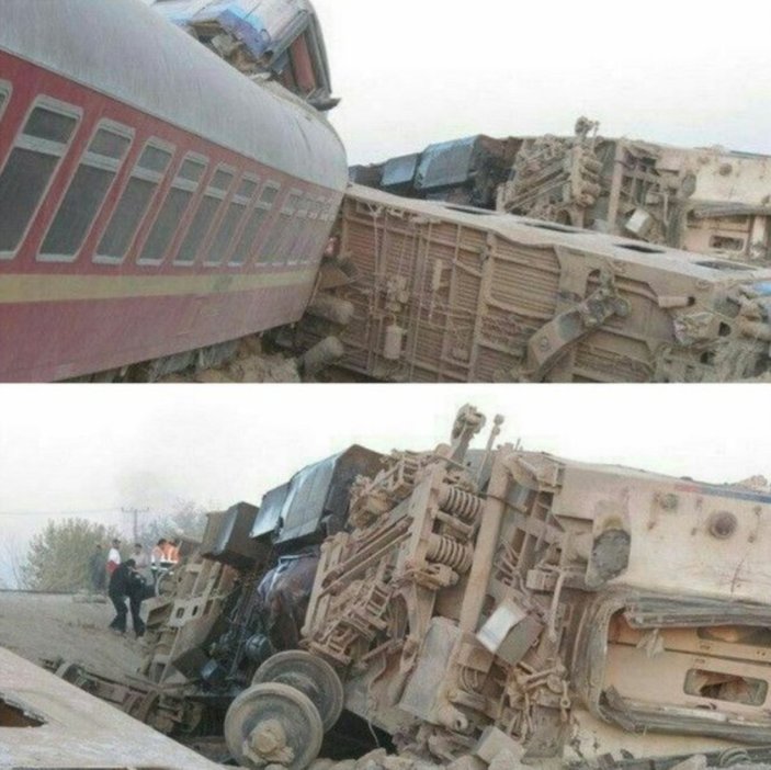 İran’da, yolcu treni raydan çıktı