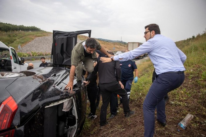 Mustafa Şentop'un korumaları kaza geçirdi