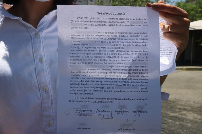 Diyarbakır'da bir anne, velayeti kendisinde olan çocuklarını istiyor