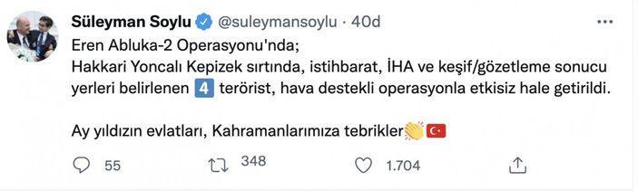 Eren Abluka-2 Operasyonu'nda 4 terörist öldürüldü