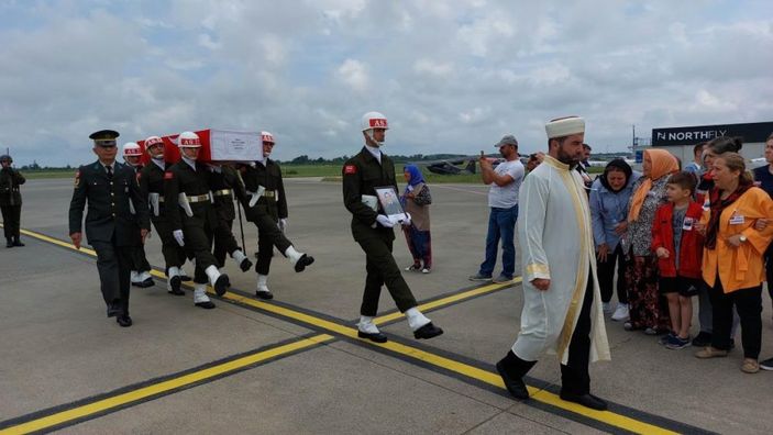 Ordulu şehidin cenazesi Samsun'da gözyaşlarıyla karşılandı