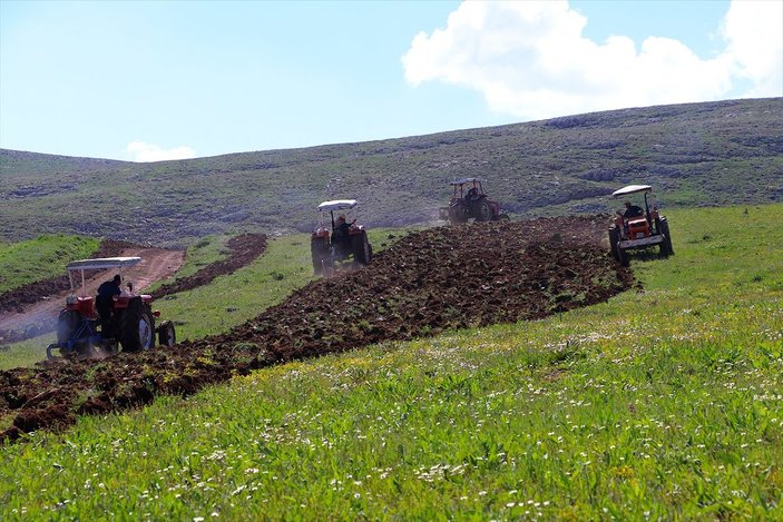 Bayburt'ta 35 yıllık atıl topraklar yeniden tarıma açıldı