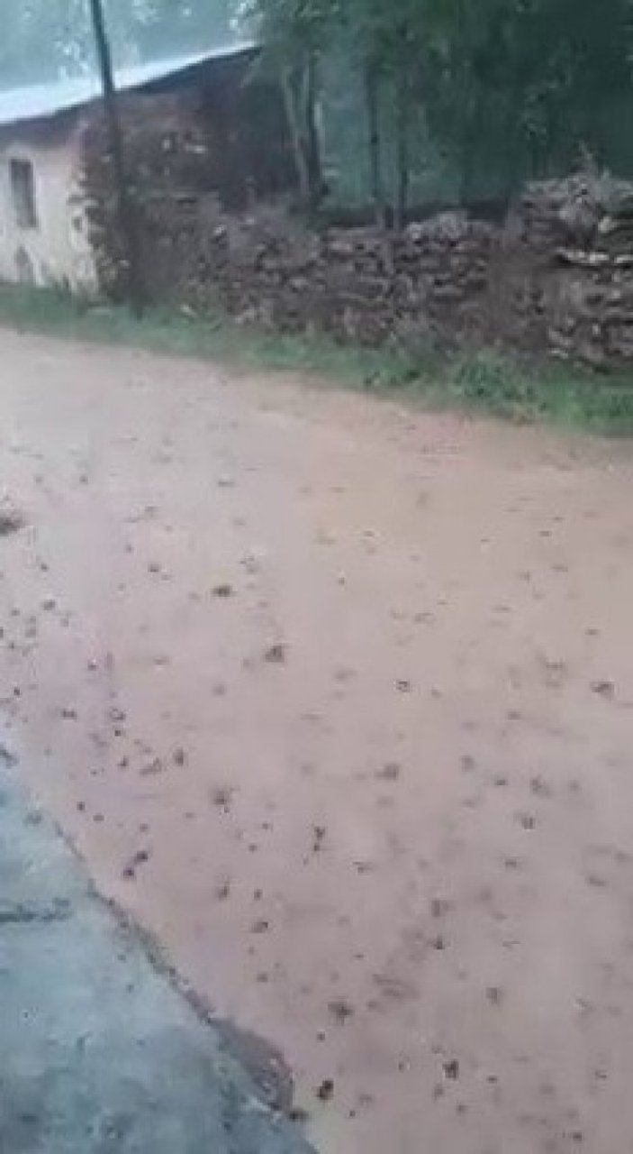 Sivas'ta sağanak yağış dereleri taşırdı