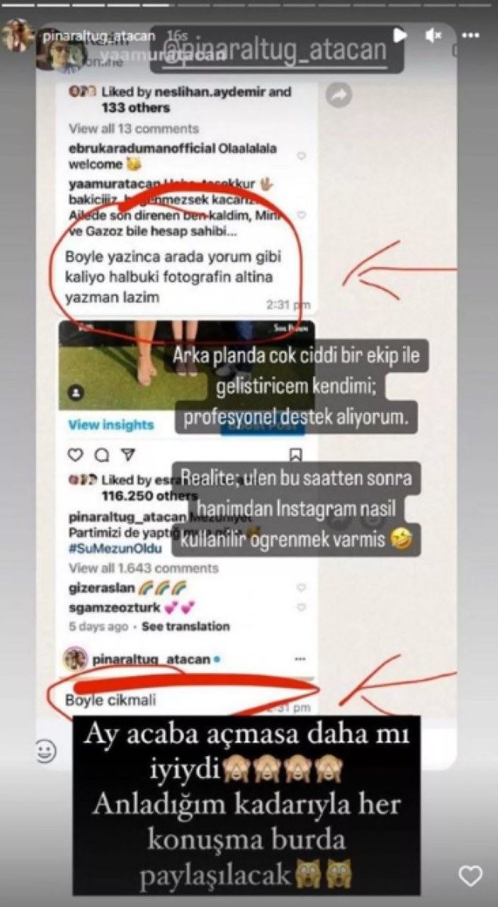 Yağmur Atacan Instagram'a girdi