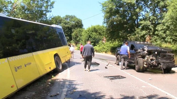 Sarıyer'de İETT otobüsü kaza yaptı: 6 yaralı