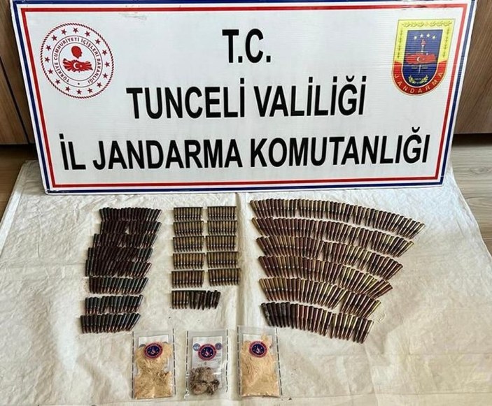 Tunceli’de 6 sığınak içinde çok sayıda mühimmat ele geçirildi