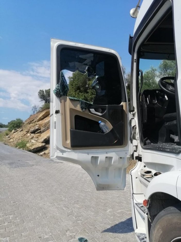 Aydın'da kamyon şoförü parke taşıyla darbedildi