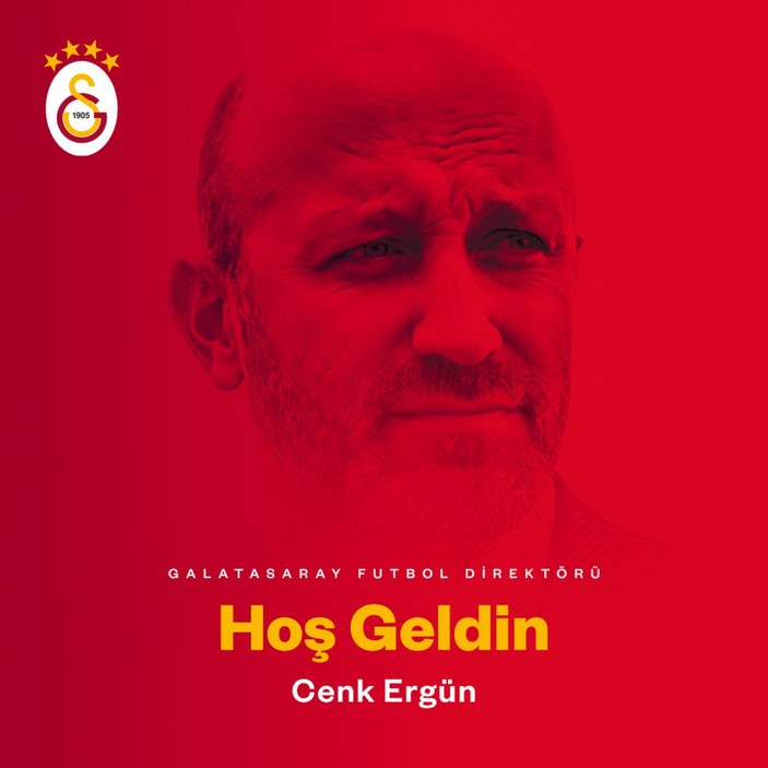 Galatasaray, futbol direktörlüğü görevine Cenk Ergün'ün getirildiğini açıkladı
