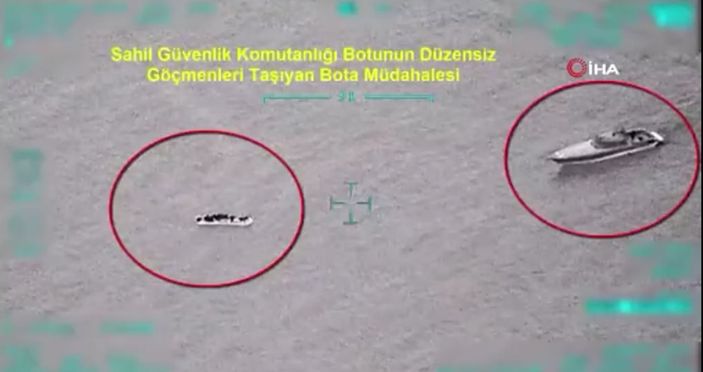 i Süleyman Soylu, İHA ile tespit edilen kaçak göçmenlerin görüntülerini paylaştı