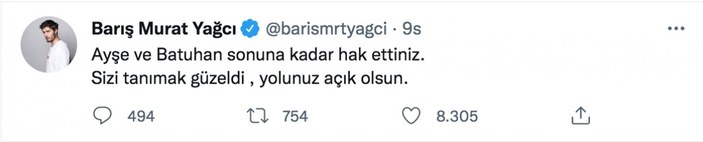 Nisa Bölükbaşı'nın eski sevgilisi Barış Murat Yağcı 'dan olay paylaşım!