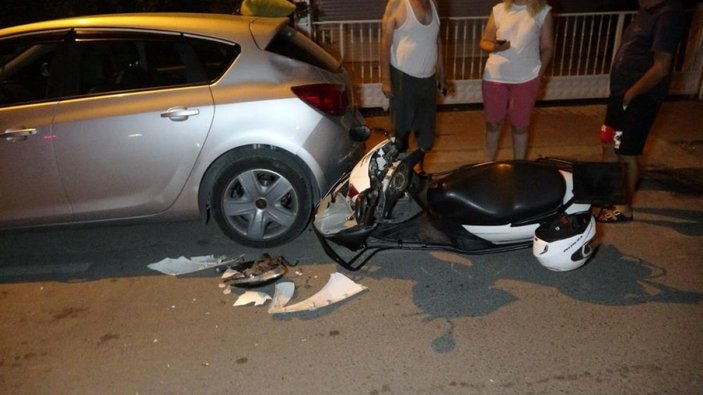 Antalya'da kaza yapan motosikletteki kadın: Çok temiz düştük