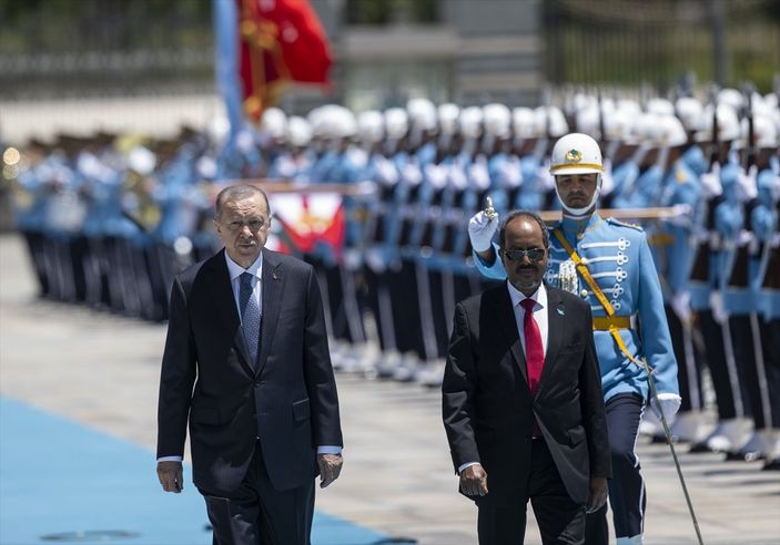 Cumhurbaşkanı Erdoğan, Somalili mevkidaşı Mahmud'u ağırladı