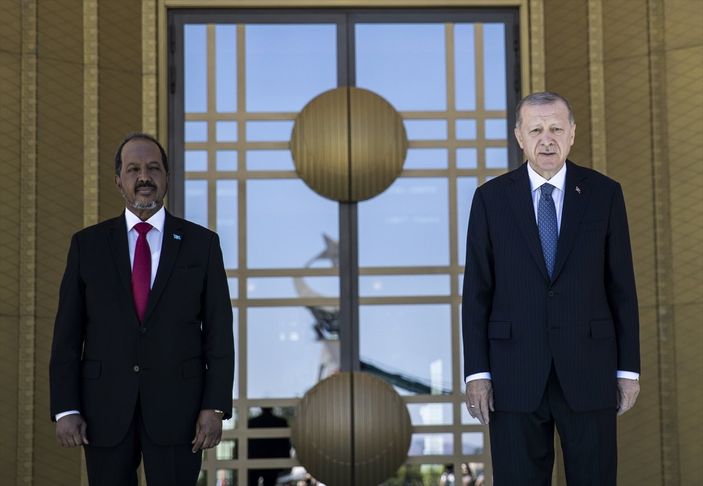 Cumhurbaşkanı Erdoğan, Somalili mevkidaşı Mahmud'u ağırladı