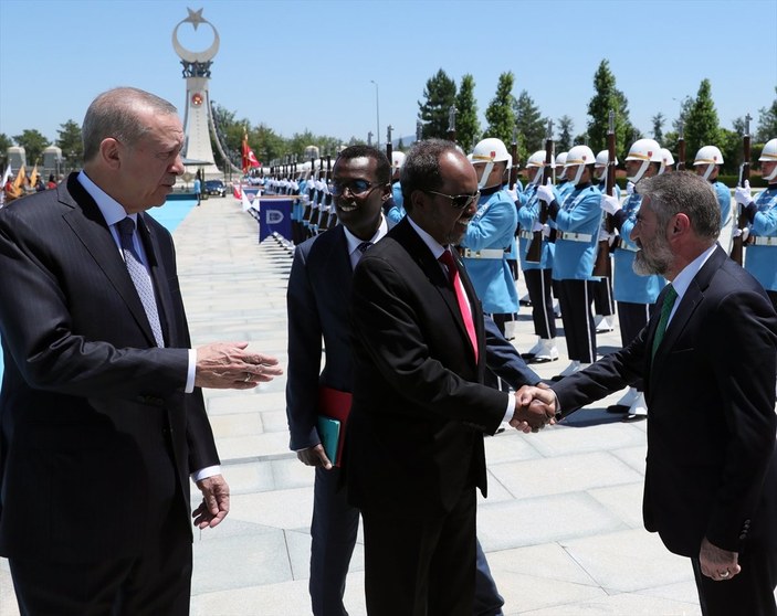 Cumhurbaşkanı Erdoğan, Somalili mevkidaşı Mahmud'u ağırladı