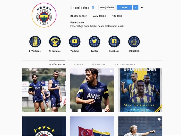 Fenerbahçe'nin Instagram hesabı kapandı