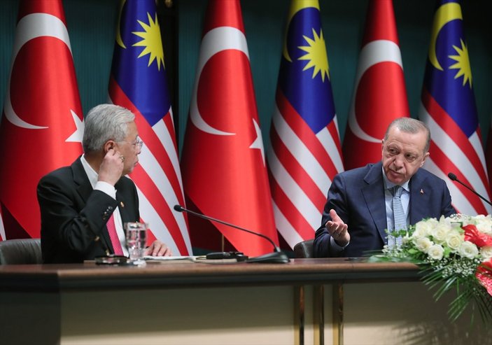 Cumhurbaşkanı Erdoğan, Malezya Başbakanı İsmail Sabri Yakub ile basın toplantısı düzenledi