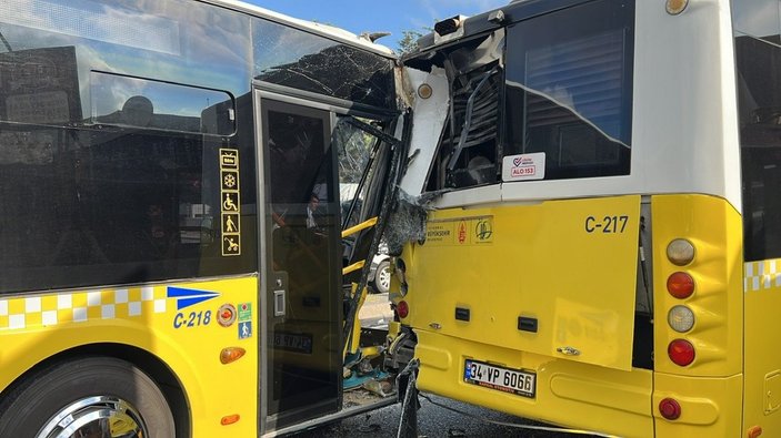 Ataşehir'de, İETT otobüsleri kaza yaptı