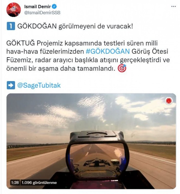 Milli hava-hava füzesi Gökdoğan göreve hazırlanıyor