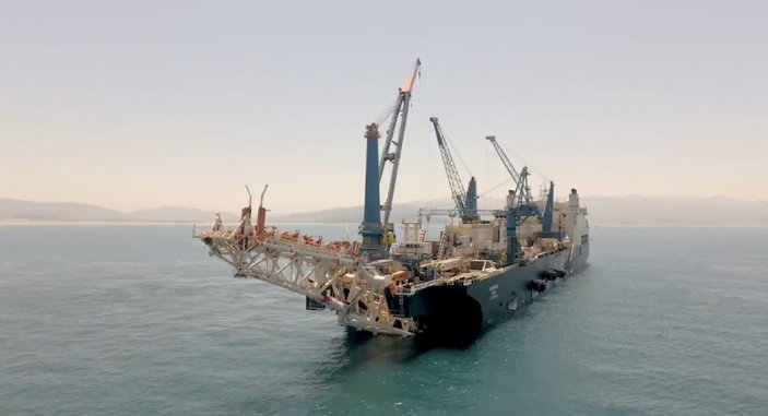 Karadeniz gazı için deniz tabanına boru serimi başladı