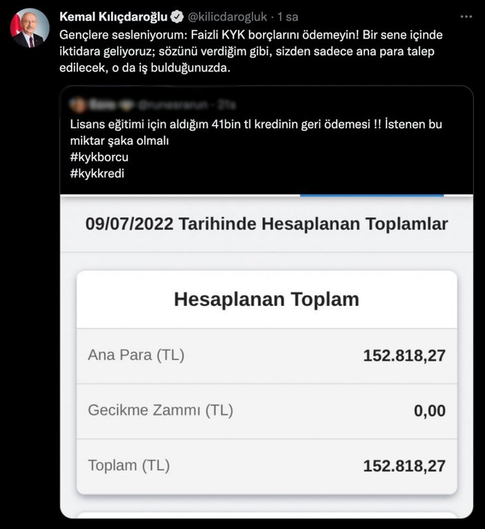 Kemal Kılıçdaroğlu'ndan gençlere: Kredi borçlarınızı ödemeyin