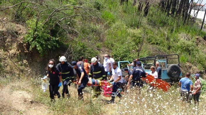Antalya'da turistleri taşıyan safari aracı uçuruma devrildi