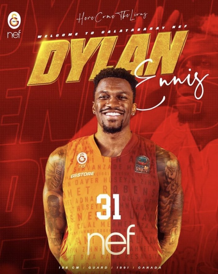 Galatasaray Nef’in yeni transferi Dylan Ennis Kimdir?