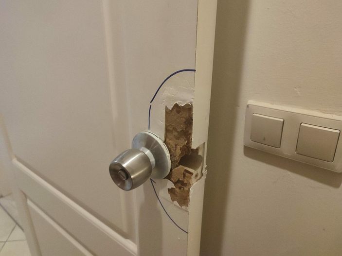 d Marmaris'teki otelde, Cumhurbaşkanı Erdoğan'ın odasındaki çatışma izleri