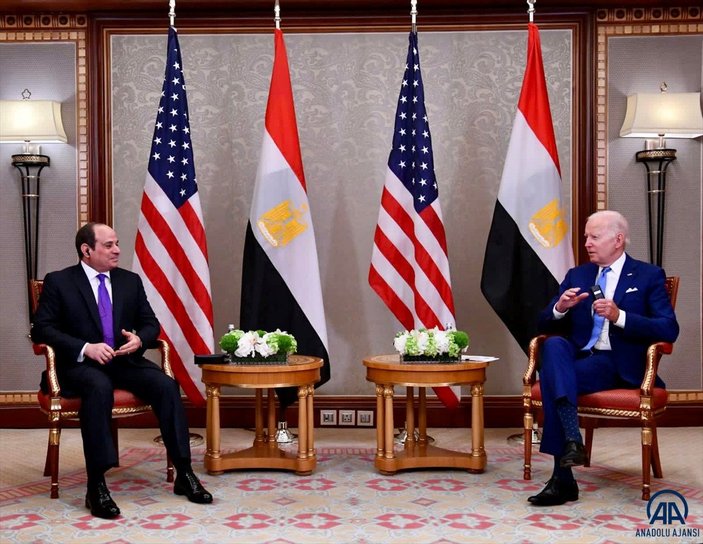 Mısır Cumhurbaşkanı Sisi, ABD Başkanı Joe Biden ile görüştü