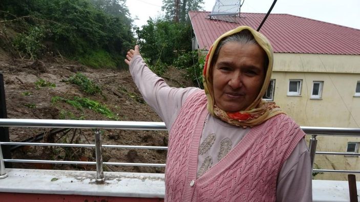 iha Ordu'da heyelan: 4 ev hasar gördü