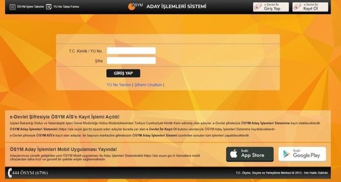 Aday şifremi unuttum! ÖSYM aday şifresi nasıl alınır? ÖSYM aday şifresi nereden alınır?