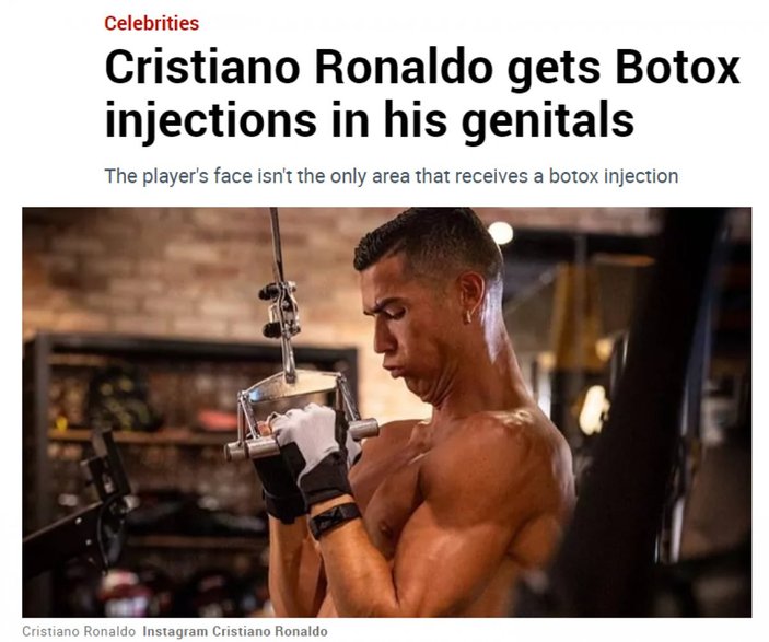 İspanyol basını: Ronaldo penisine botoks yaptırdı