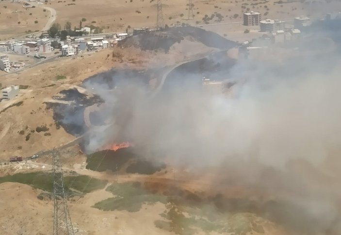 İzmir'de ormanlık alanda yangın çıktı