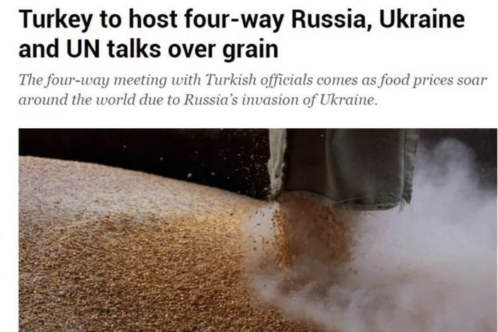 Tahıl koridoru anlaşması dünya basınında