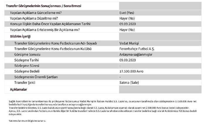 Vedat Muriç imzayı attı, Fenerbahçe de kazandı