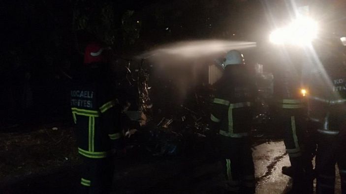 Kocaeli'de maytaplı oyun barakayı küle çevirdi