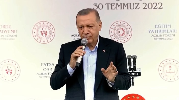 Cumhurbaşkanı Erdoğan, Ordu'da konuştu