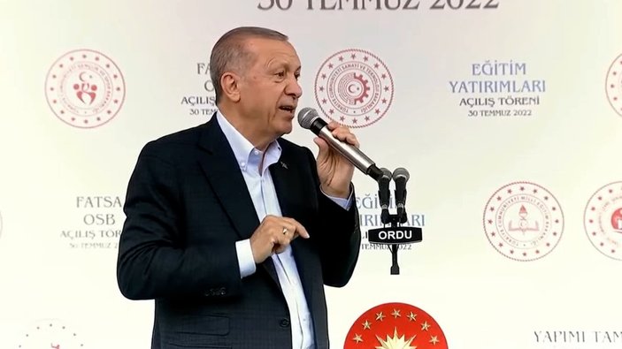 Cumhurbaşkanı Erdoğan, Ordu'da konuştu