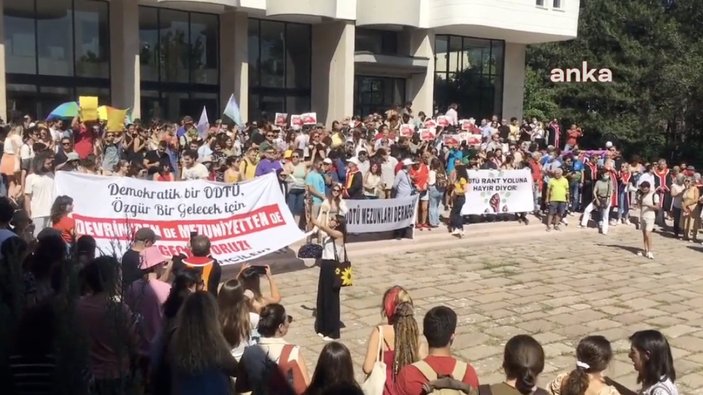 ODTÜ'de iptal edilen mezuniyet töreni protestosu