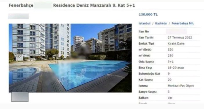İstanbul Kadıköy'de 130 bin liraya kiralık daire