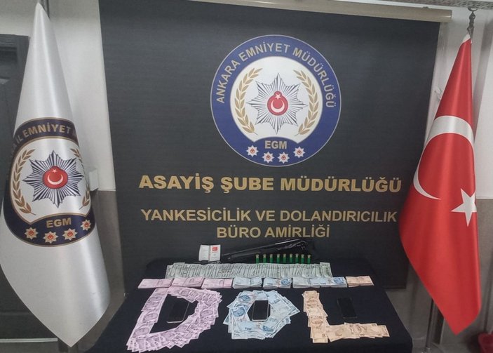Ankara'da dolandırıcıları dolandıran 3 şüpheli yakalandı
