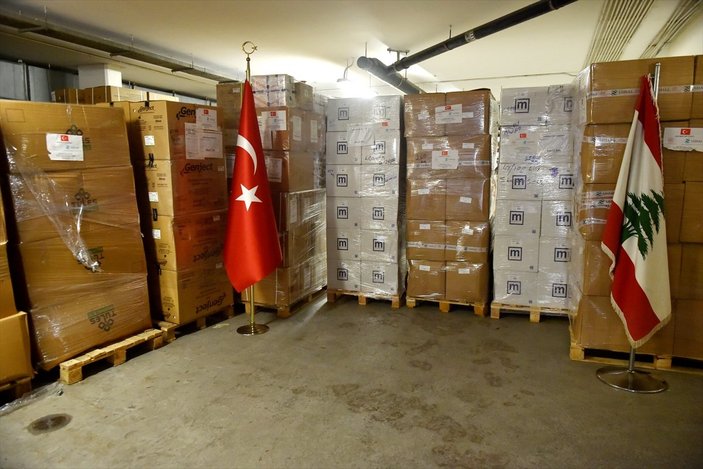Lübnan, 90 tonluk tıbbi yardım nedeniyle Türkiye'ye teşekkür etti