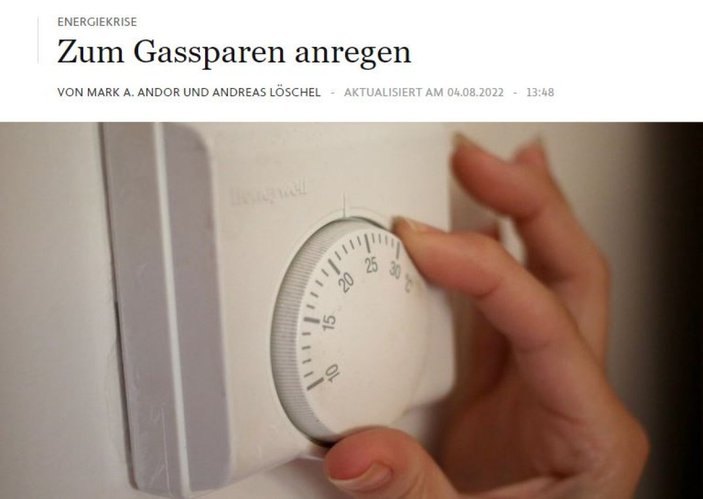 Almanya'da gaz tasarrufunu teşvik edin çağrısı