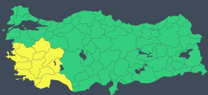 İç Ege ve Batı Akdeniz'in iç kesimleri için kuvvetli sağanak uyarısı