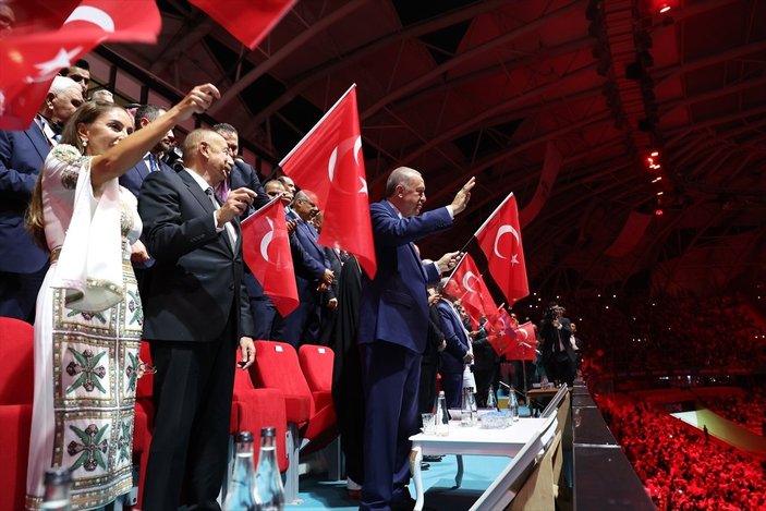 Erdoğan ve Aliyev 5. İslami Dayanışma Oyunları Açılış Töreni bir araya geldi
