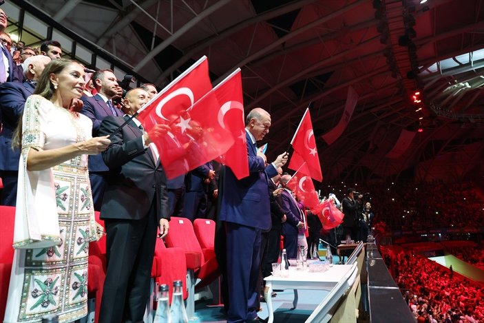 Erdoğan ve Aliyev 5. İslami Dayanışma Oyunları Açılış Töreni bir araya geldi