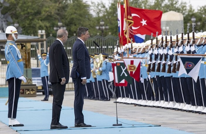 Cumhurbaşkanı Erdoğan, Slovenyalı mevkidaşı Pahor'u ağırladı